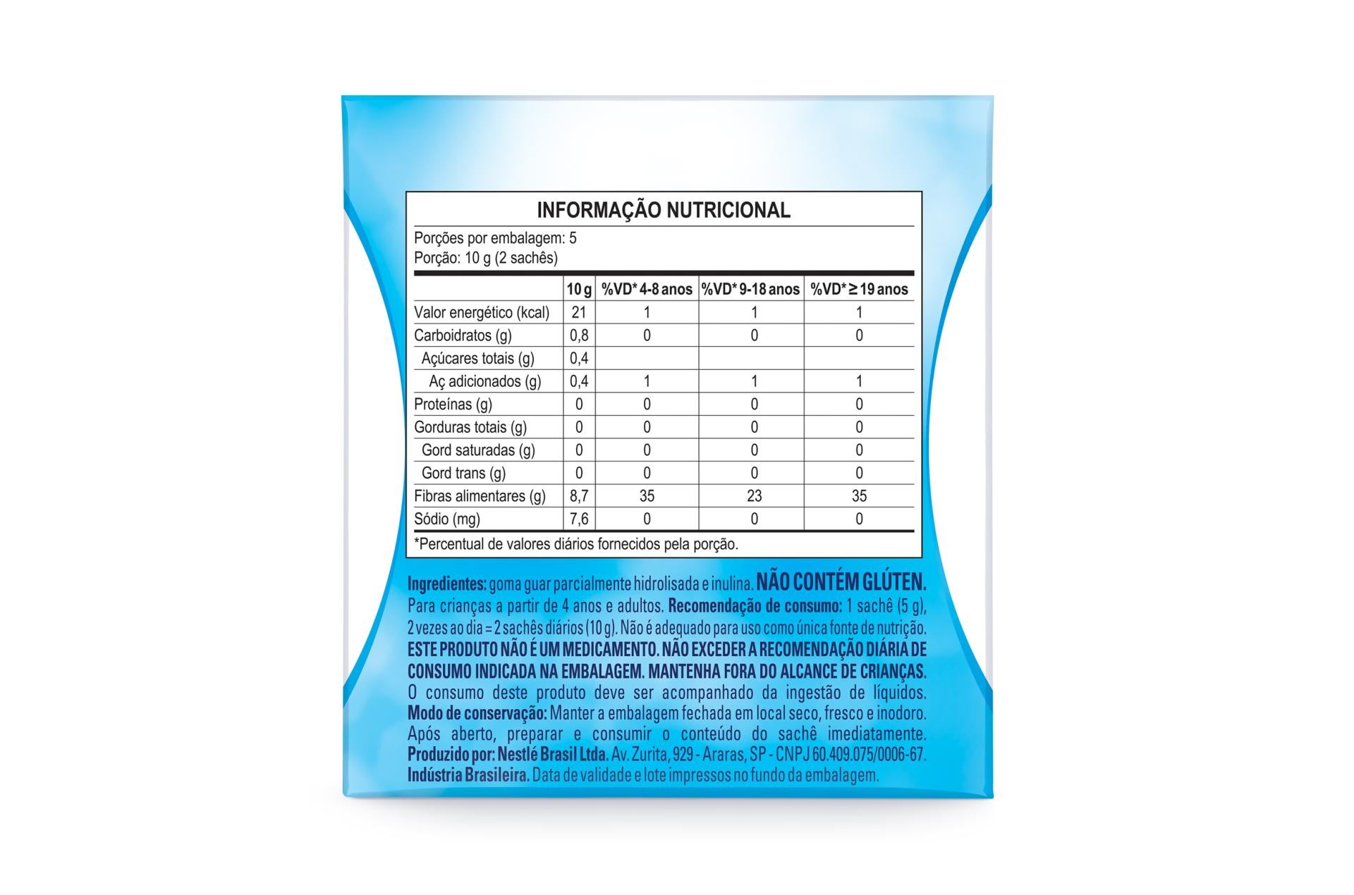 FiberMais Sem Sabor - Display com 10 sachês de 5g
