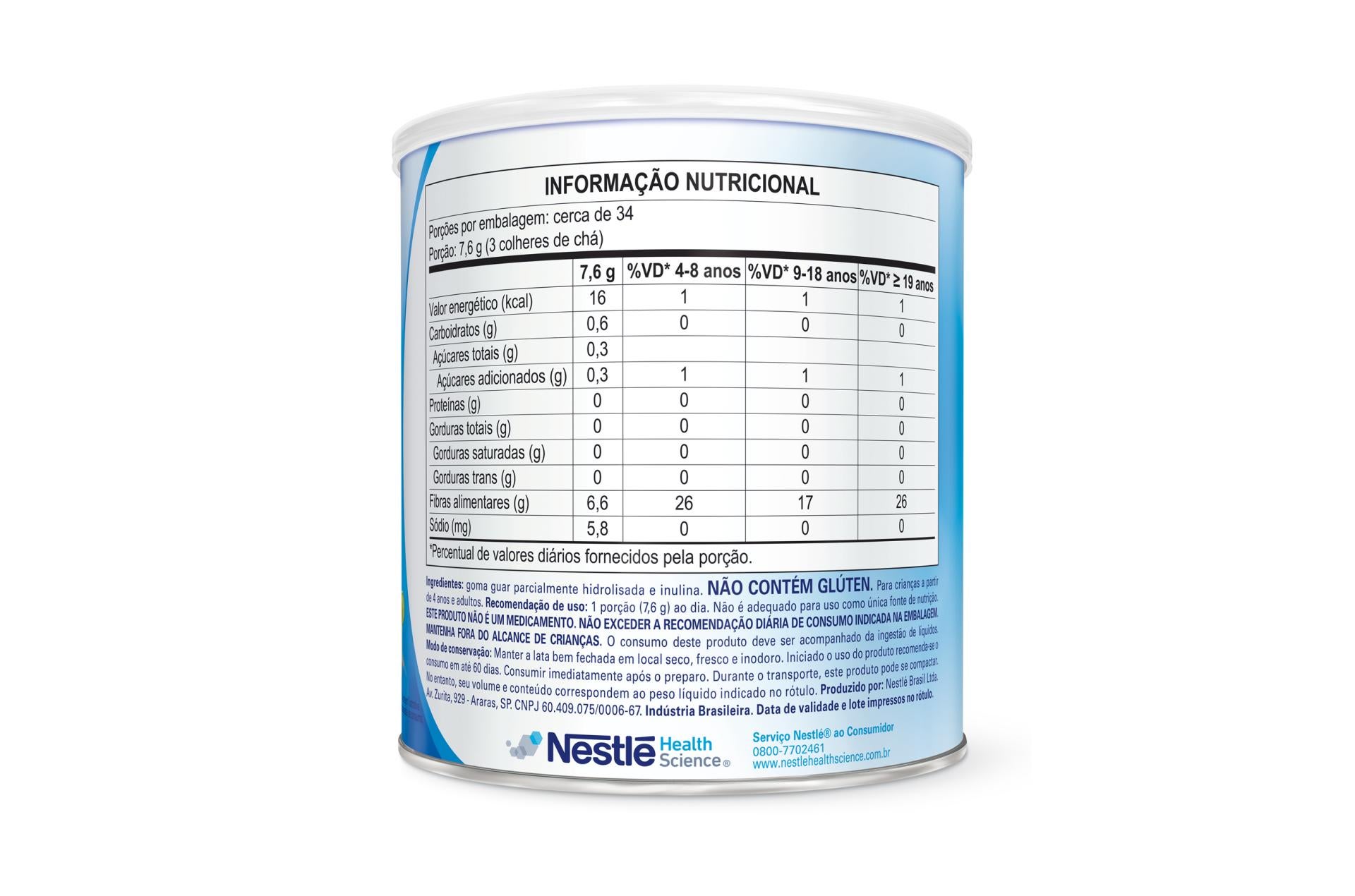 FiberMais Sem Sabor - Lata 260g