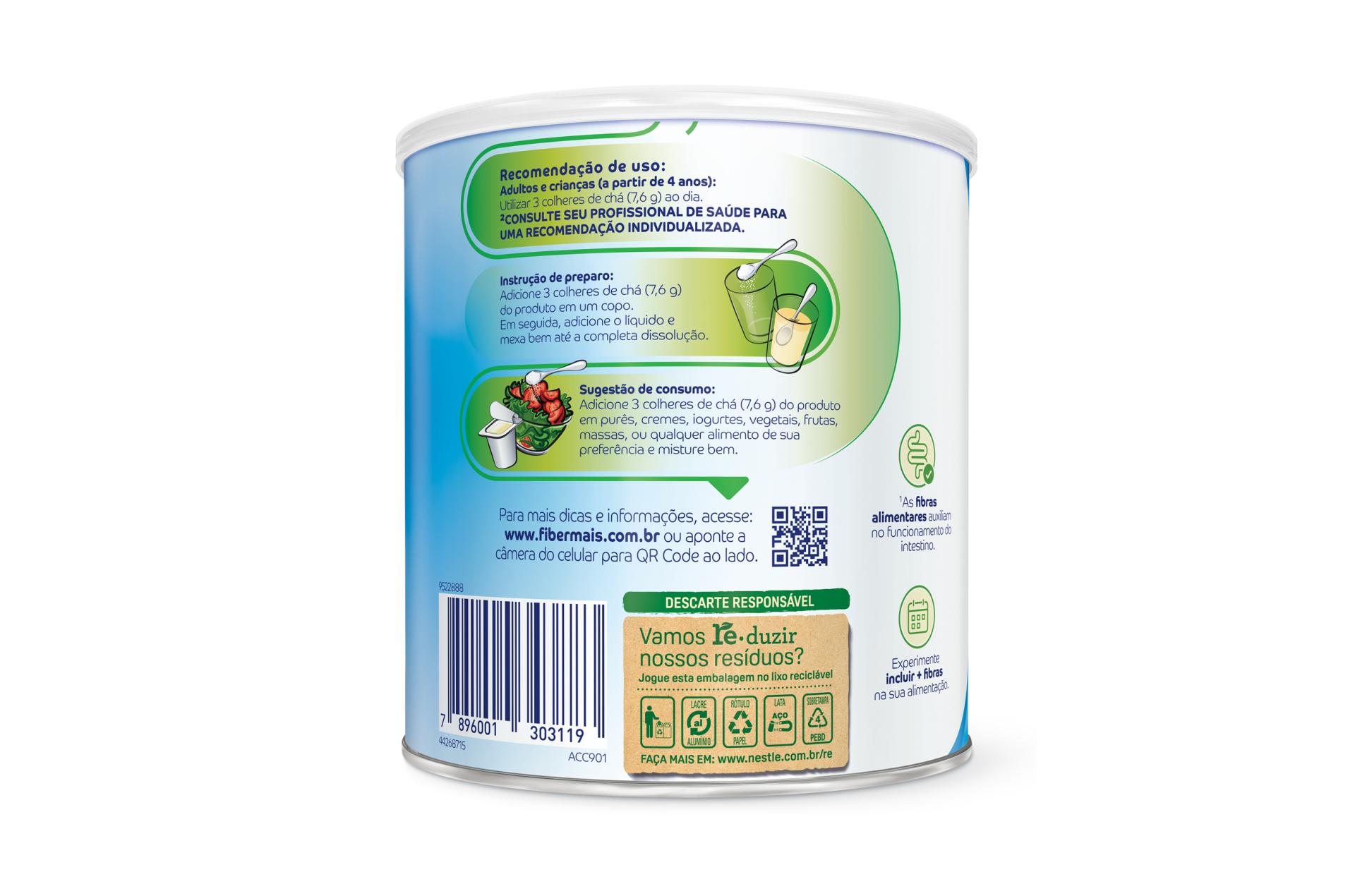 FiberMais Sem Sabor - Lata 260g